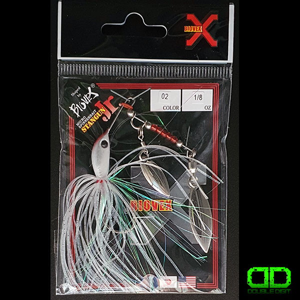 Biovex Stangun Jr. Spinnerbait, Colour 02, 1/8oz, Double Willow
